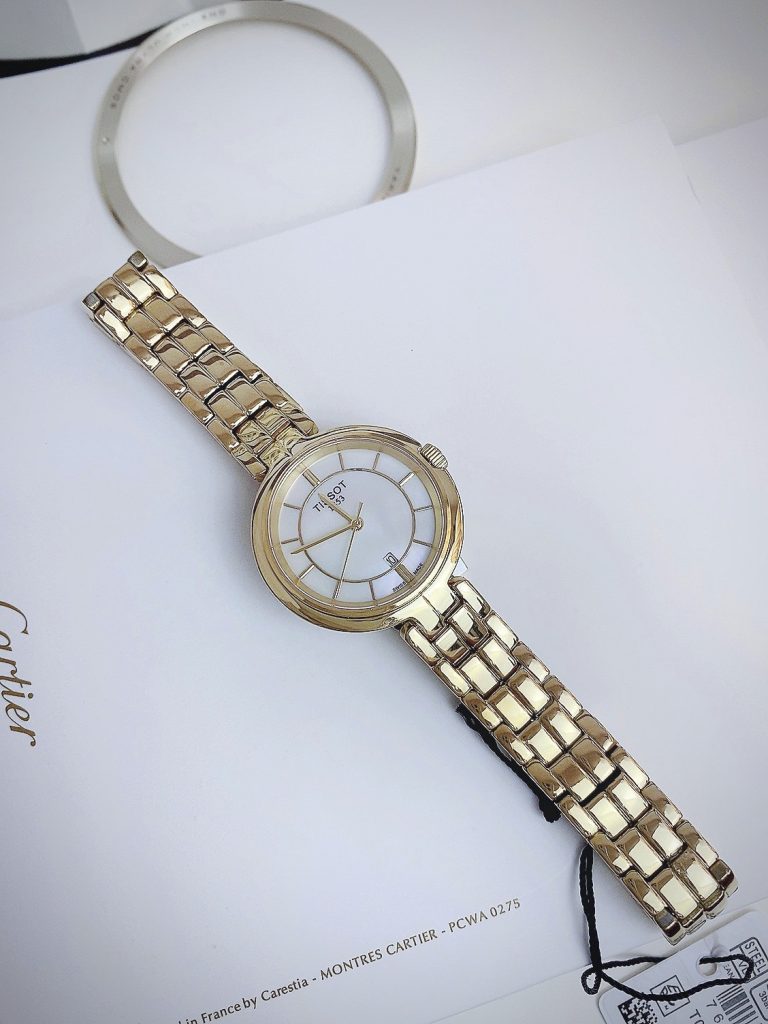 Đồng hồ Tissot Carson Premium nữ màu Vàng Gold Fake giá rẻ 30mm