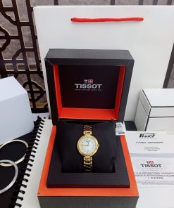 Đồng hồ Tissot Carson Premium nữ màu Vàng Gold Fake giá rẻ 30mm