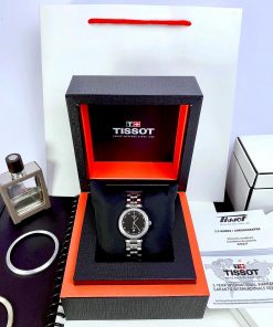 Đồng hồ Tissot Lady nữ mặt đen đính đá Like Auth 30mm