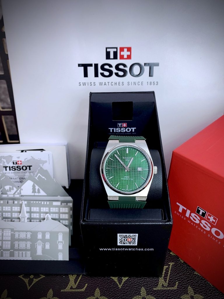 Đồng hồ Tissot PRX Rep cao cấp T80 màu xanh lá cây máy Pin (8)