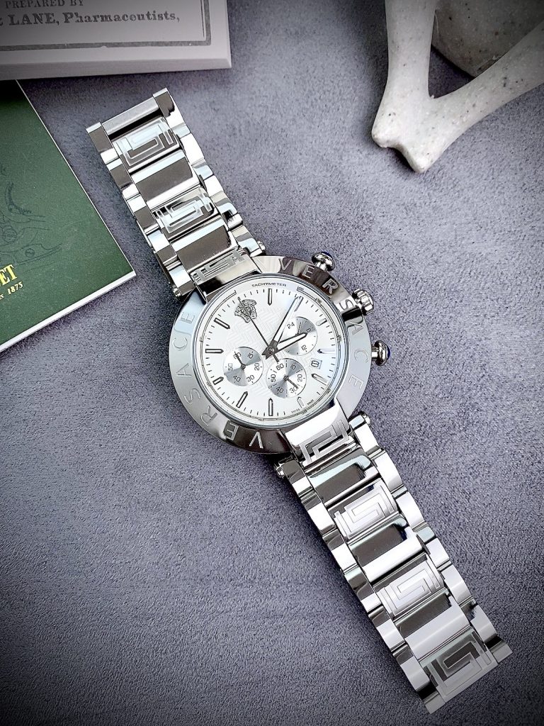 Đồng hồ Versace Reve Chrono Luminous nam máy Quartz Nhật 4 màu mặt Like Auth 44mm