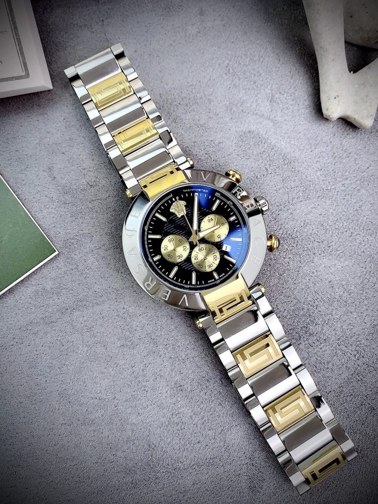 Đồng hồ Versace Reve Chrono Luminous nam máy Quartz Nhật 4 màu mặt Like Auth 44mm