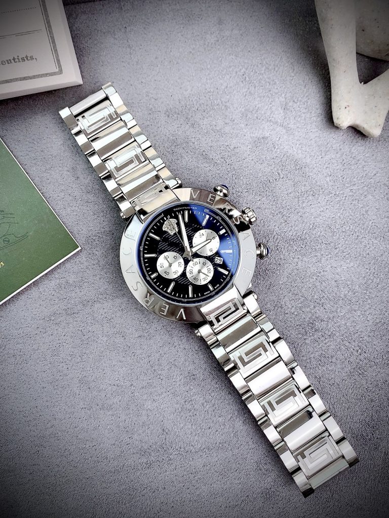 Đồng hồ Versace Reve Chrono Luminous nam máy Quartz Nhật 4 màu mặt Like Auth 44mm