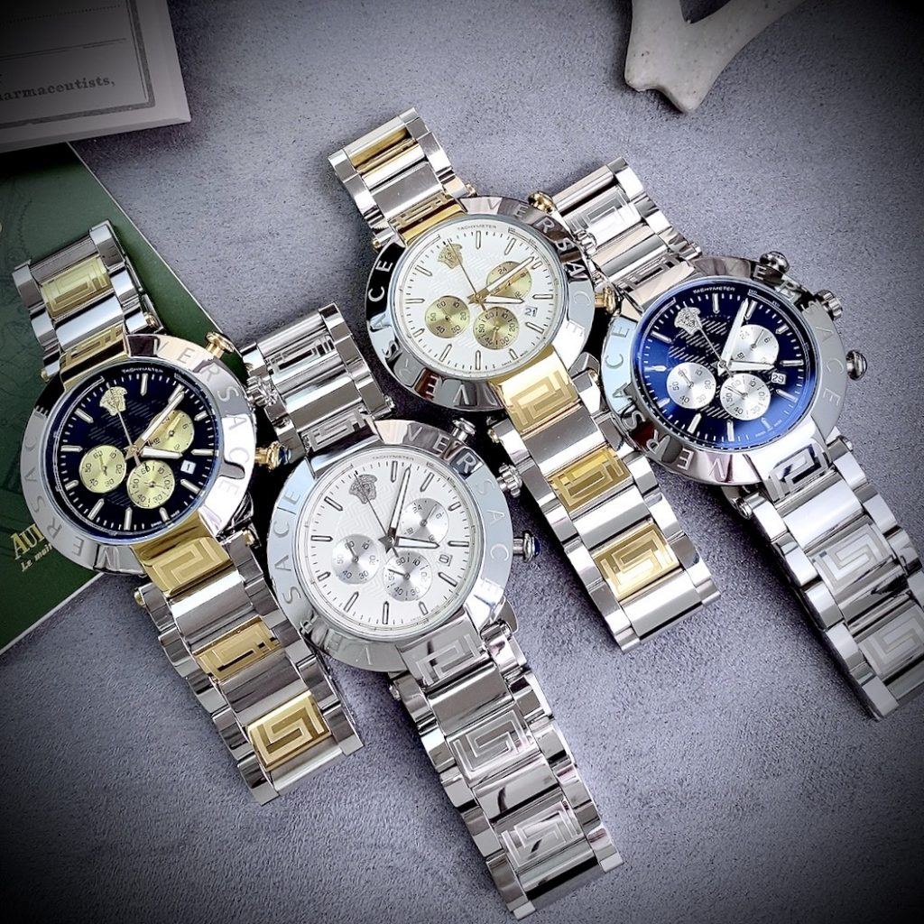 Đồng hồ Versace Reve Chrono Luminous nam máy Quartz Nhật 4 màu mặt Like Auth 44mm