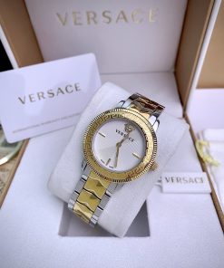 Đồng hồ Versace Tribute nữ mặt trắng dây kim loại Like Auth 36mm