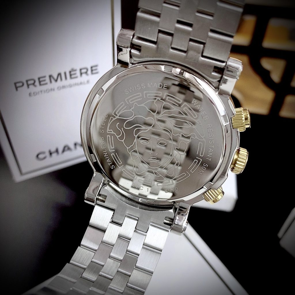 Đồng hồ Versace V-Chrono Classic Bracelet nam mặt trắng Like Auth 42mm