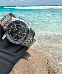 Đồng hồ nam Breitling Navitimer B02 Chronograph mặt đen Fake giá rẻ 45mm