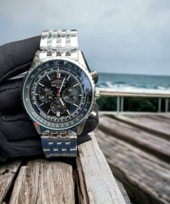 Đồng hồ nam Breitling Navitimer B02 Chronograph mặt đen Fake giá rẻ 45mm