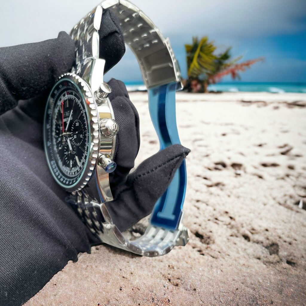 Đồng hồ nam Breitling Navitimer B02 Chronograph mặt đen Fake giá rẻ 45mm