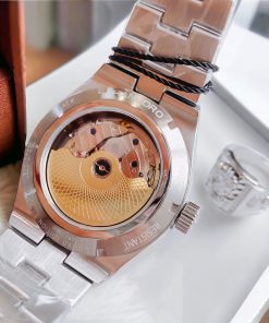 Đồng hồ nam Hanboro chính hãng máy lộ cơ đính đá 42mm (1)