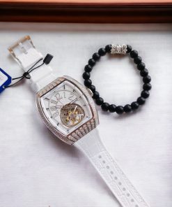 Đồng hồ nam Hanboro cơ lộ máy đính đá chính hãng 43mm (1)