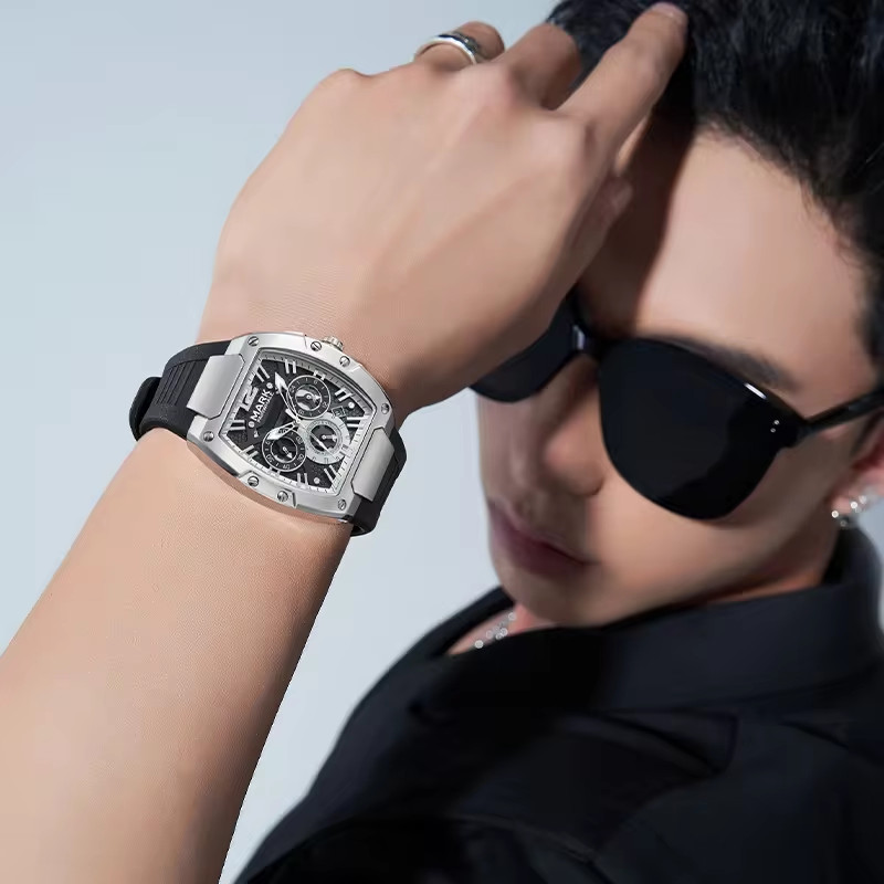 Đồng hồ nam Mark Fairwhale 5950 chính hãng dây cao su 44mm (1)