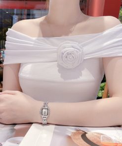 Đồng hồ Davena Austria 61901A chính hãng mặt xà cừ vuông (2)