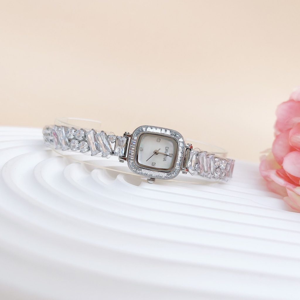 Đồng hồ Davena Austria 61901A chính hãng mặt xà cừ vuông (2)