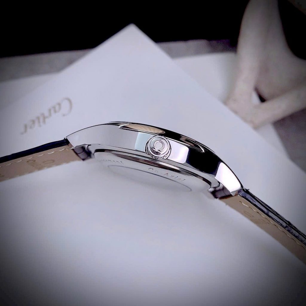 Đồng hồ Omega Deville fake cao cấp máy cơ Nhật mặt xanh (1)