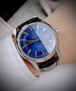 Đồng hồ Omega Deville fake cao cấp máy cơ Nhật mặt xanh (1)