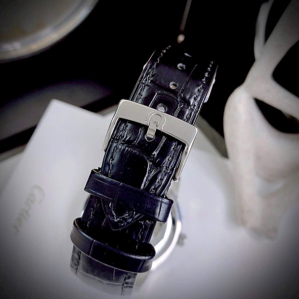 Đồng hồ Omega Deville fake cao cấp máy cơ Nhật mặt xanh (1)