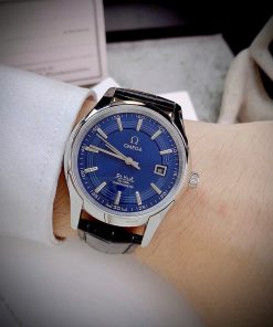 Đồng hồ Omega Deville fake cao cấp máy cơ Nhật mặt xanh (1)