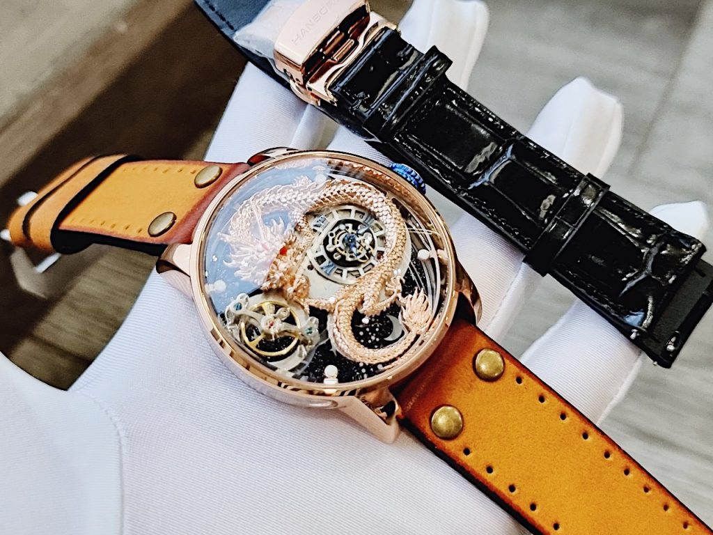 Đồng hồ nam Hanboro biểu tượng rồng châu á chính hãng 45mm (1)