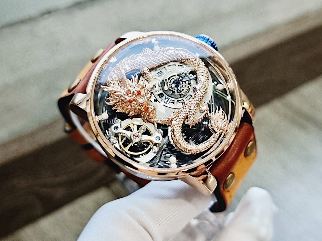 Đồng hồ nam Hanboro biểu tượng rồng châu á chính hãng 45mm (1)