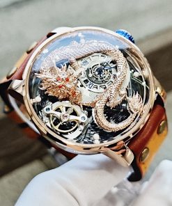 Đồng hồ nam Hanboro biểu tượng rồng châu á chính hãng 45mm (1)