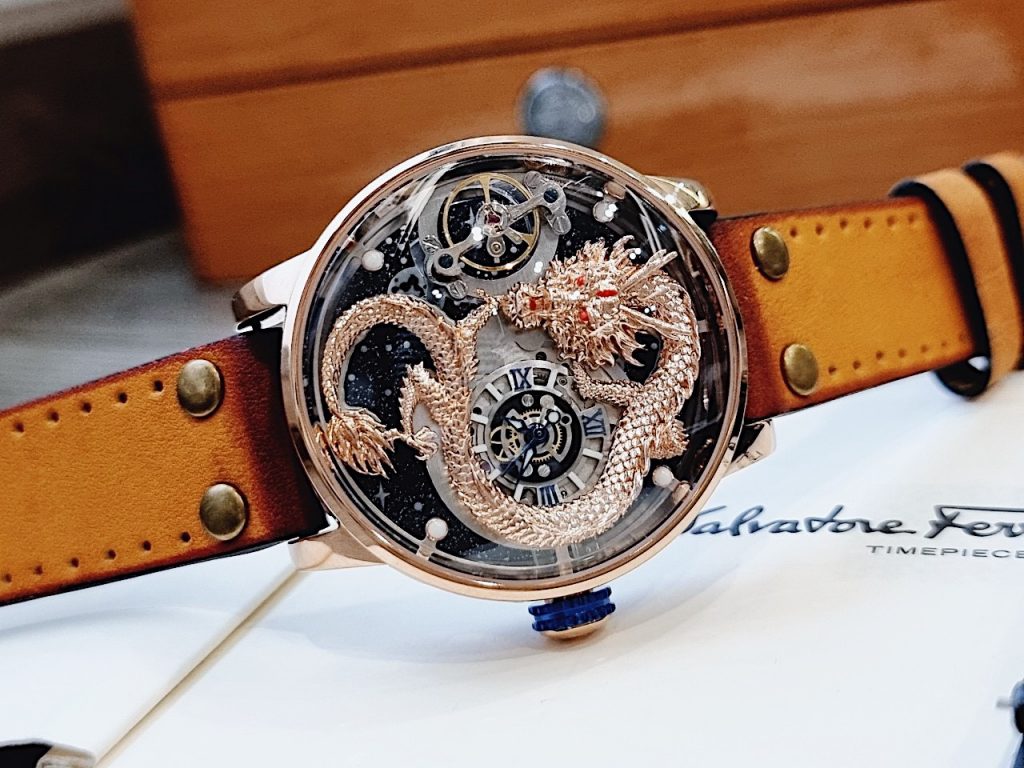 Đồng hồ nam Hanboro biểu tượng rồng châu á chính hãng 45mm (1)