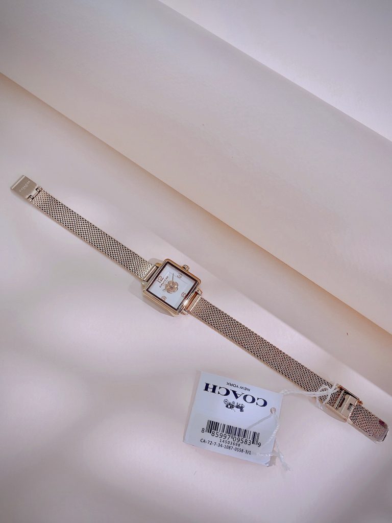 Đồng hồ Coach nữ dây kim loại Coach hoa trà Rep 11 22mm (6)