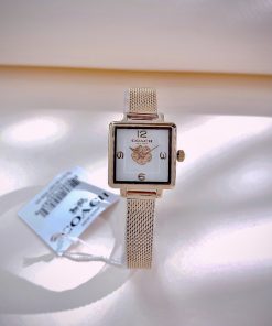 Đồng hồ Coach nữ dây kim loại Coach hoa trà Rep 11 22mm (6)