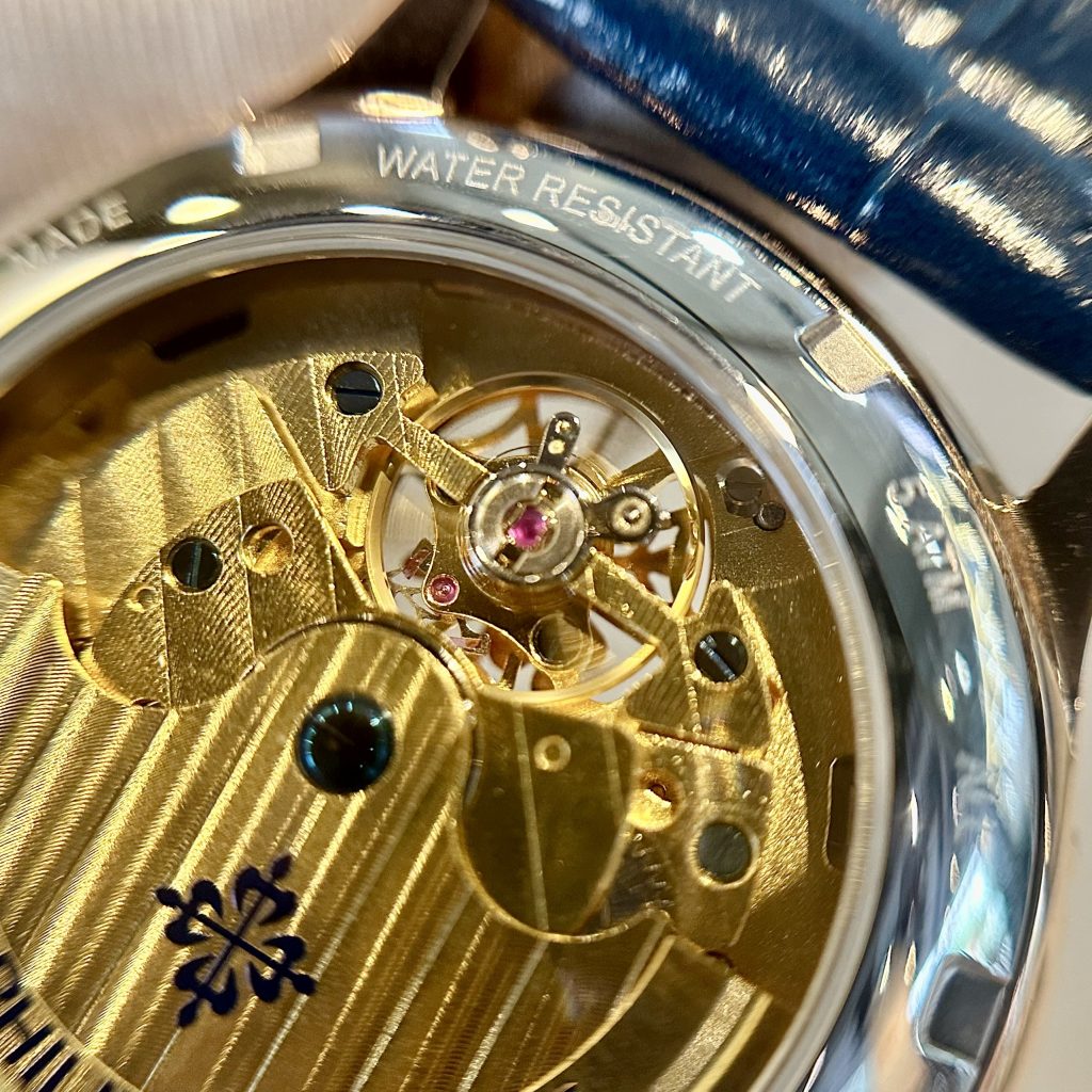Đồng hồ Patek philipe geneve Moonphase nam dây da fake 11  (1)
