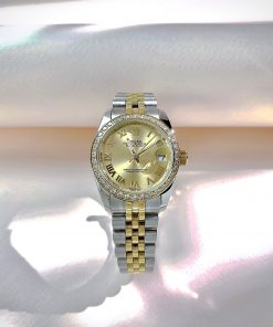 Đồng hồ Rolex DateJust nữ vàng gold niềng đá fake 11 31mm (8)