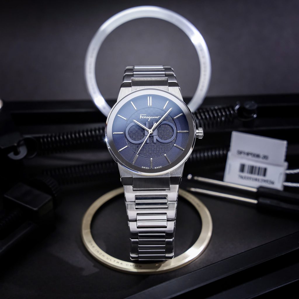 Đồng hồ Salavatore Ferragamo Gancini Contemporary SFHP00620 nam dây kim loại like auth  (4)