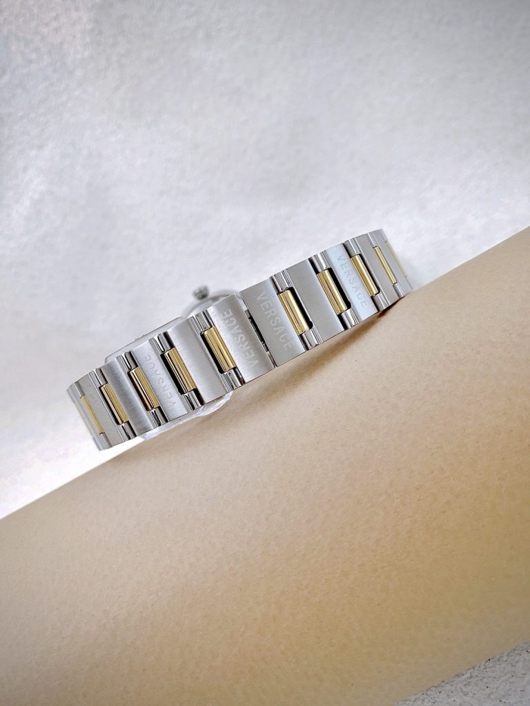 Đồng hồ Versace Greca nữ dây kim loại demi gold fake 11 27mm (1)