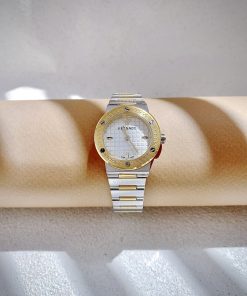 Đồng hồ Versace Greca nữ dây kim loại demi gold fake 11 27mm (1)