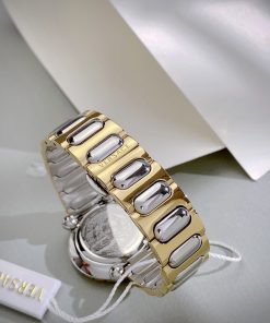 Đồng hồ Versace Greca twist nữ dây kim loại demi gold fake 11  (1)