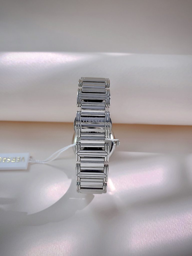 Đồng hồ Versace Tribute nữ mặt trắng dây kim loại Rep 11  (1)