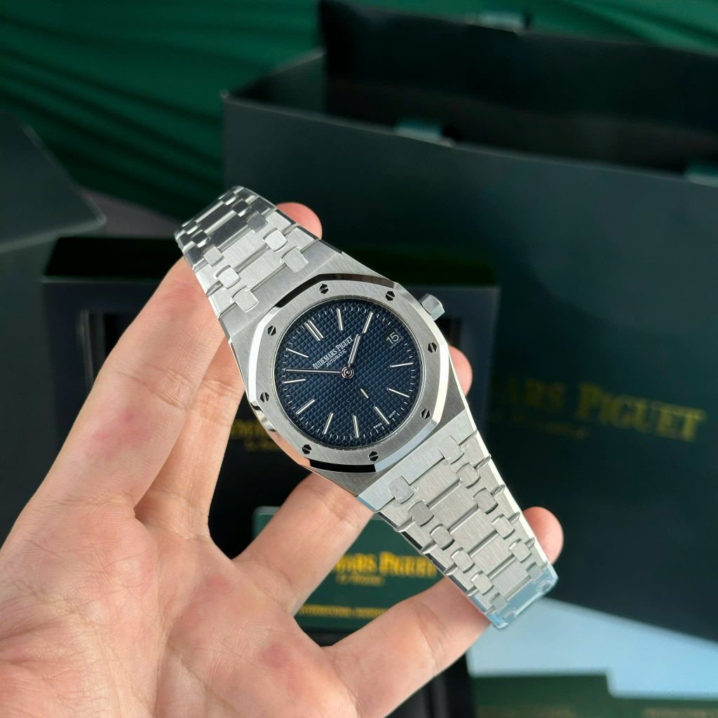 Đồng hồ Audemars Piguet Rep 11 Royal Oak 15202ST Jumbo mặt xanh dương ZF 39mm (7)