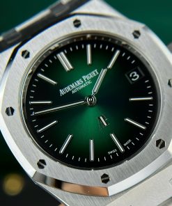 Đồng hồ Audemars Piguet chế tác Royal Oak 15202ST Jumbo mặt xanh lá ZF 39mm (2)