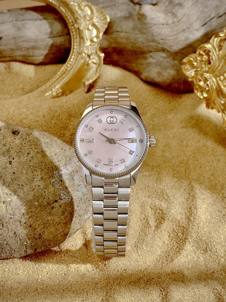Đồng hồ Gucci nữ cọc số đính đá mặt khảm trai Like Auth 29mm