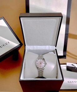 Đồng hồ Gucci nữ cọc số đính đá mặt khảm trai Like Auth 29mm