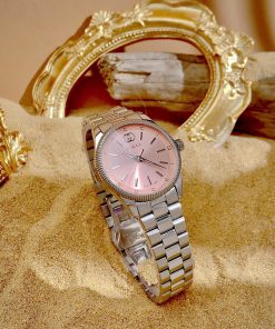 Đồng hồ Gucci nữ dây kim loại mặt hồng cá tính Like Auth 29mm