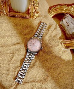 Đồng hồ Gucci nữ dây kim loại mặt hồng cá tính Like Auth 29mm