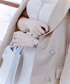 Đồng hồ Gucci nữ dây kim loại mặt hồng cá tính Like Auth 29mm