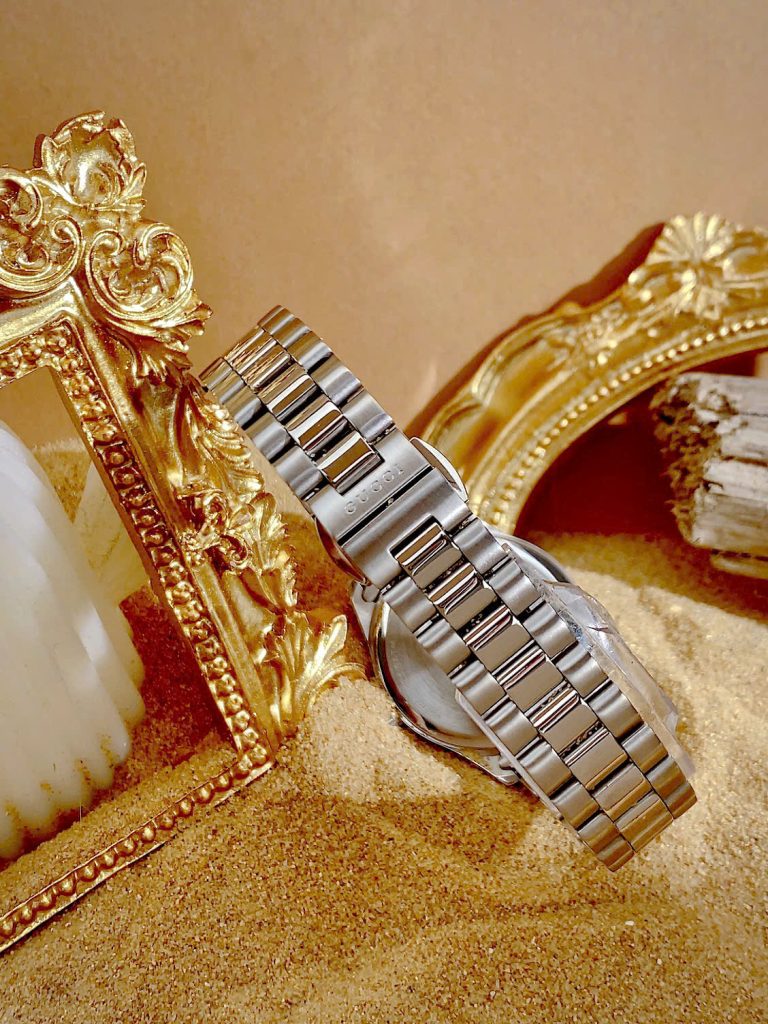 Đồng hồ Gucci nữ dây kim loại mặt hồng cá tính Like Auth 29mm