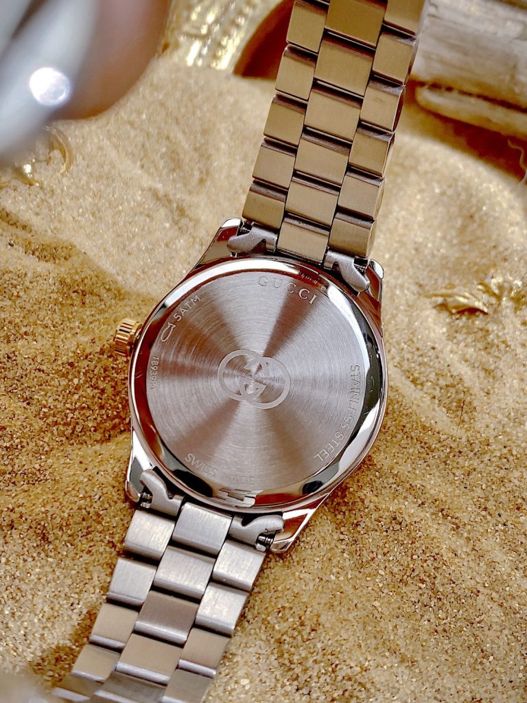 Đồng hồ Gucci nữ dây kim loại mặt trắng demi Like Auth 29mm