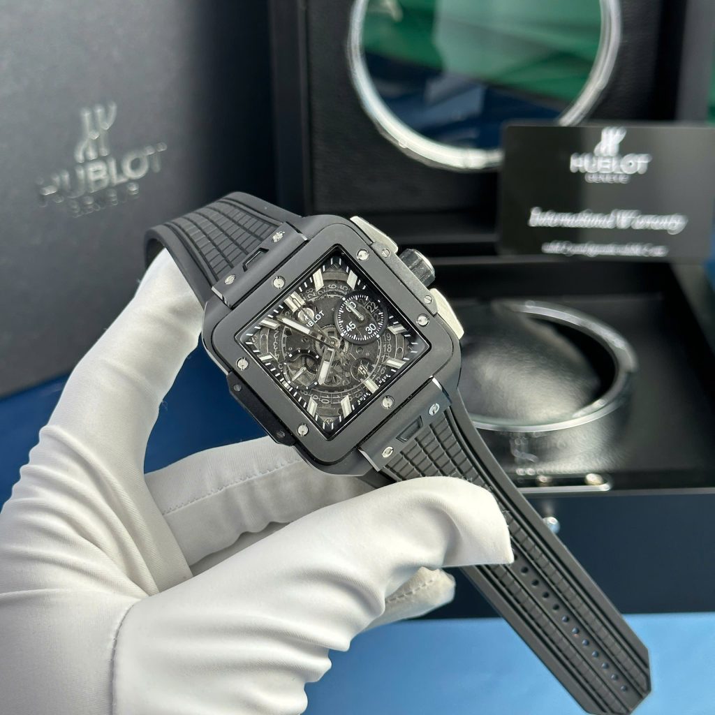 Đồng hồ Hublot Square Bang Unico gốm đen Rep 11 nhà máy BBF 42mm (1)