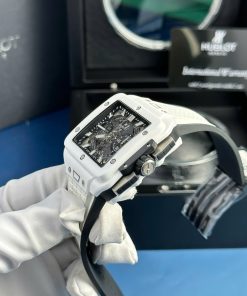 Đồng hồ Hublot Square Bang Unico gốm đen Rep 11 nhà máy BBF phiên bản sao chép chuẩn 1:1 chạy đầy đủ chức năng.