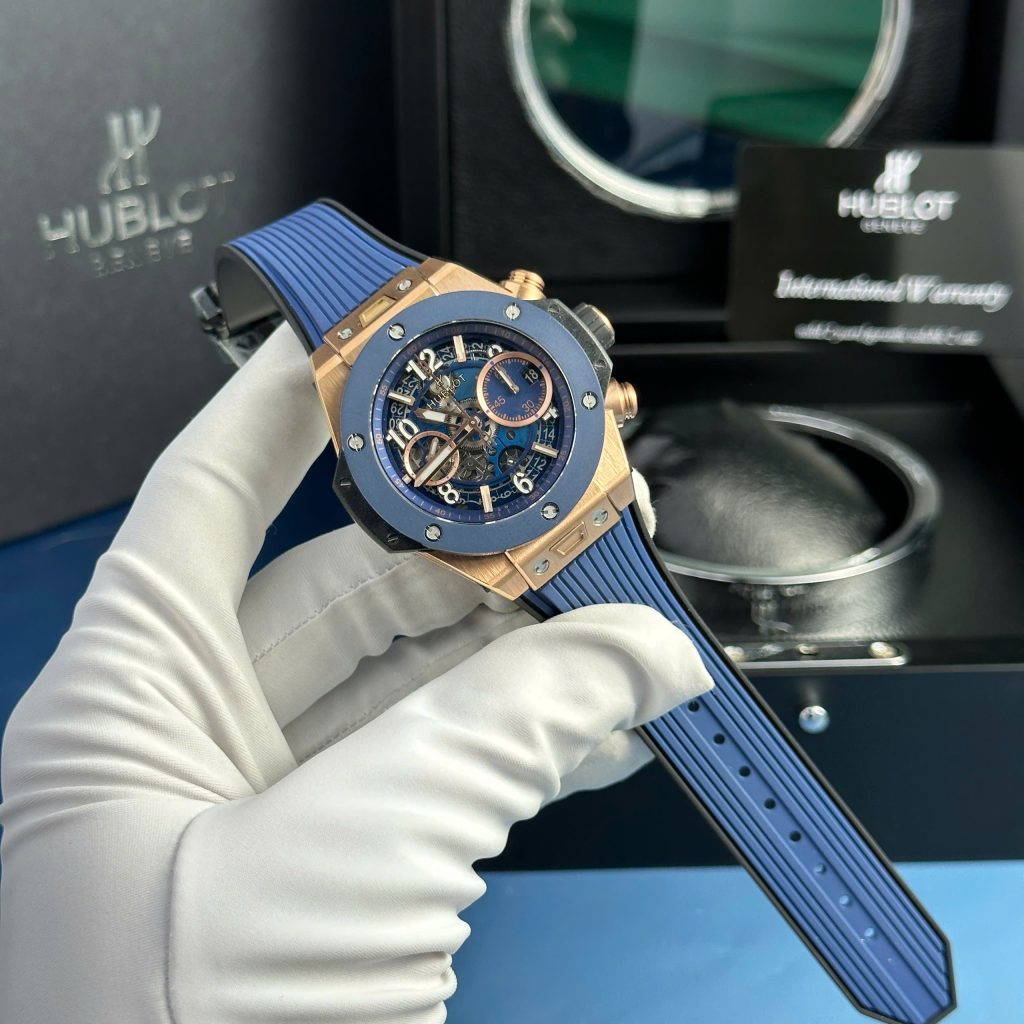 Đồng hồ Hublot nam Rep 1:1 Big Bang Unico King Gold Blue BBF 42mm (1)