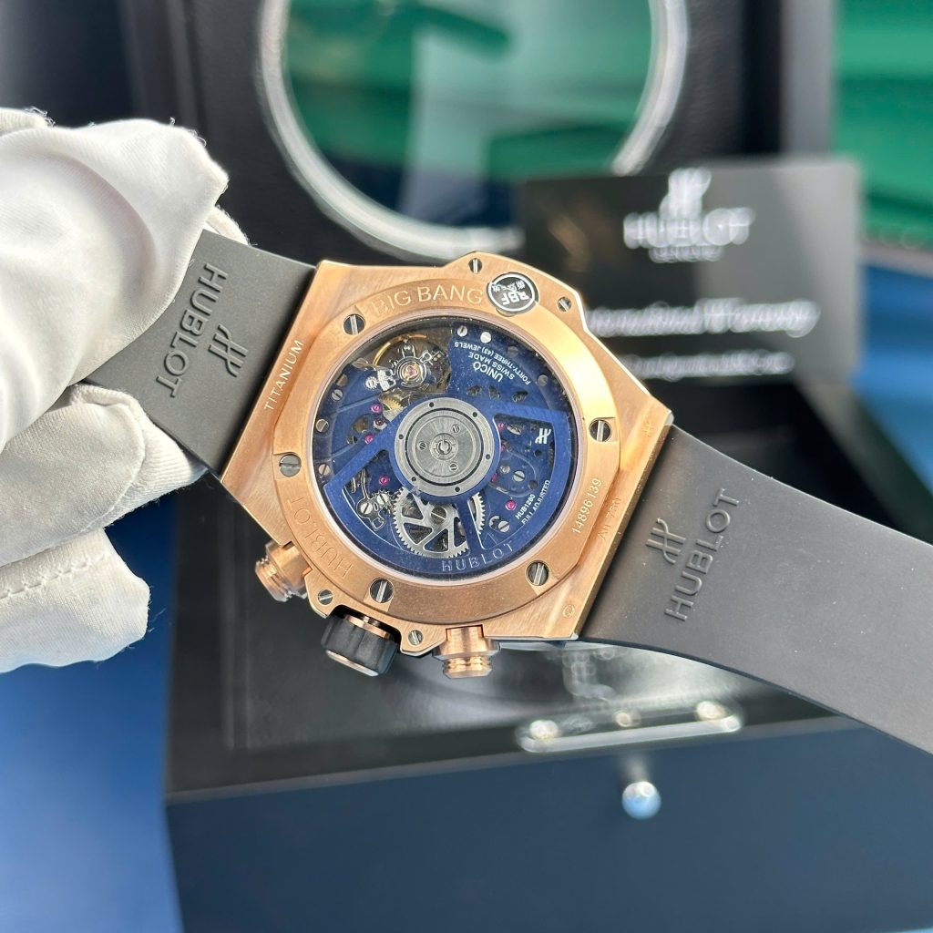 Đồng hồ Hublot nam Rep 11 Big Bang Unico King Gold Blue BBF 42mm (1)