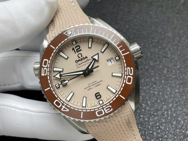 Đồng hồ Omega Planet Ocean 600M Replica 11 Màu Hồng Nhà Máy VS 43 (2)