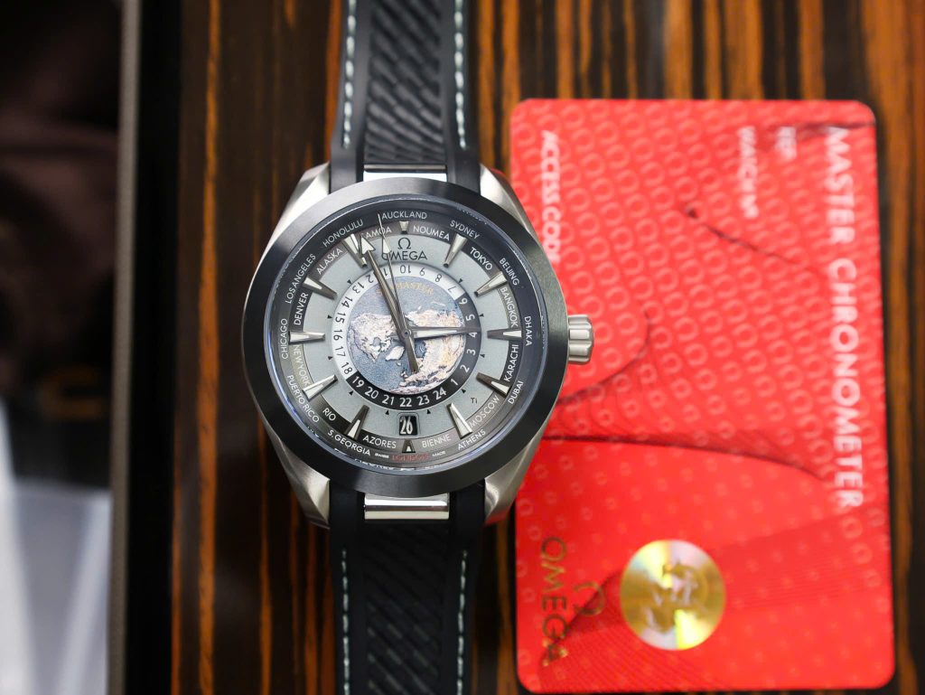 Đồng hồ Omega Rep 11 Seamaster Aqua Terra Worldtimer màu xám 41mm (10)